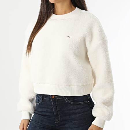 Tommy Jeans - Sweat Crewneck Femme Teddy 8770 Blanc