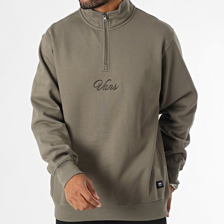 Vans - Sudadera con cremallera y cuello 00HPM Taupe