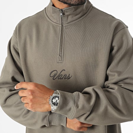 Vans - Sudadera con cremallera y cuello 00HPM Taupe