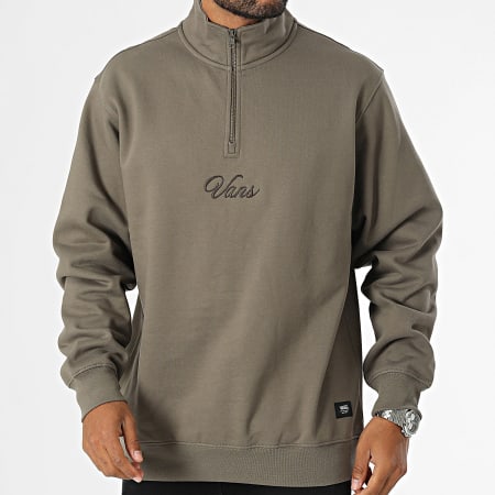 Vans - Sudadera con cremallera y cuello 00HPM Taupe