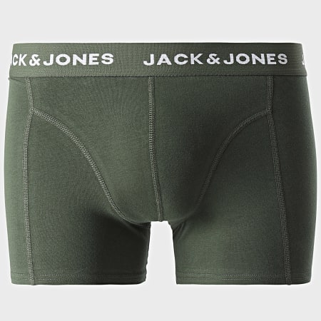 Jack And Jones - Set di 3 boxer Teo Solid Navy Green Khaki Bordeaux