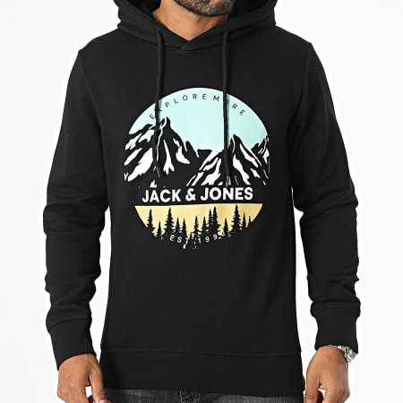 Jack And Jones - Sudadera Peak Hoody Negra