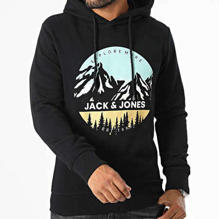 Jack And Jones - Sudadera Peak Hoody Negra