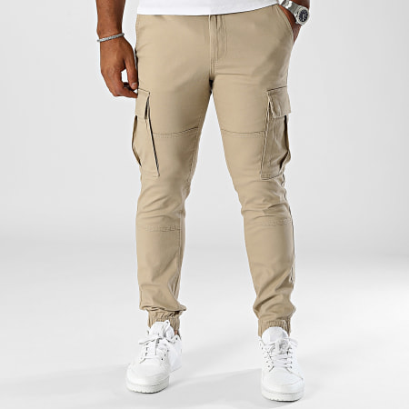 JJREBEL - Pantalones Cargo Michael Beige