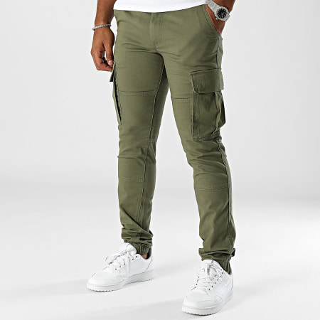 JJREBEL - Pantalon Cargo Michael Vert Kaki