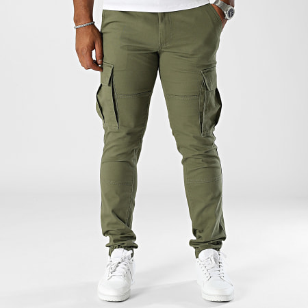 JJREBEL - Pantalon Cargo Michael Vert Kaki