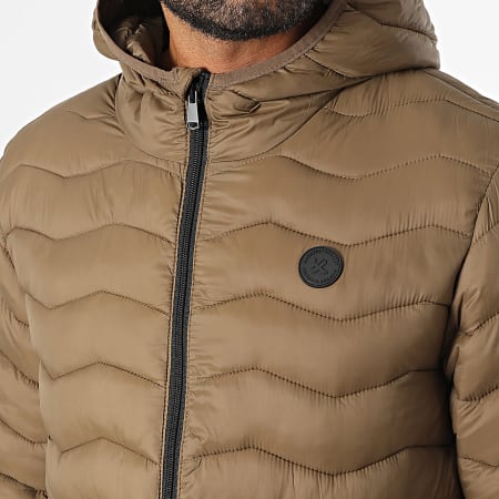 Kymaxx - Chaqueta marrón con capucha