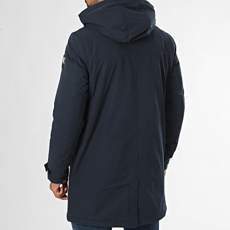 Kymaxx - Parka con cappuccio blu navy