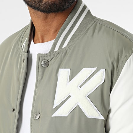 Kymaxx - Teddyjas Licht Khaki Groen Wit