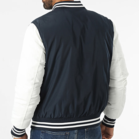 Kymaxx - Azul Marino Blanco Chaqueta Teddy