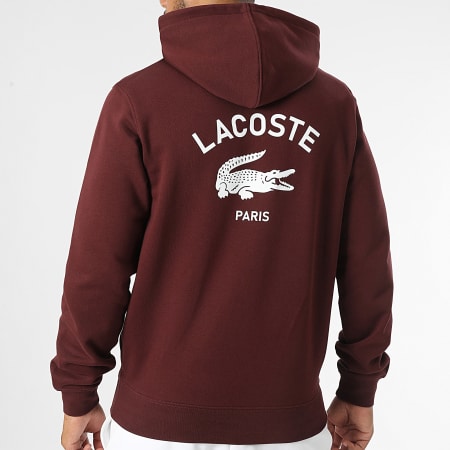 Lacoste - Sudadera con capucha Logo Cocodrilo Burdeos