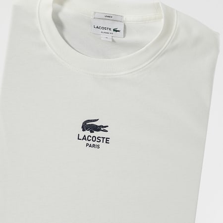 Lacoste - Maglietta con logo coccodrillo bianco