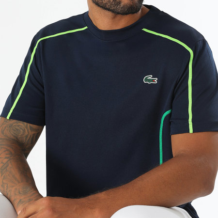 Lacoste - Tee Shirt Regular Fit Krokodillen Logo Ultra Dry Navy Blauw