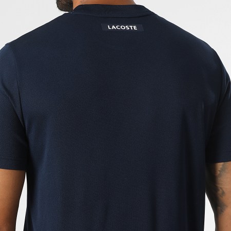 Lacoste - Tee Shirt Regular Fit Crocodile Logo Ultra Dry Blu Navy