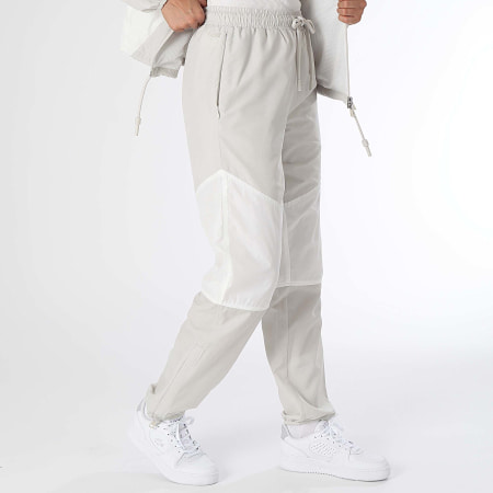 Lacoste Pantalon Jogging Femme Logo Crocodile Beige Blanc LaBoutiqueOfficielle