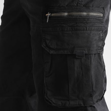 「GRAMB」Black Layered Rib Cargo Pants glamb カーゴパンツ Rib Layered Cargo Pants / リブレイヤード