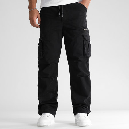 LBO - 0536 Pantaloni cargo rilassati nero