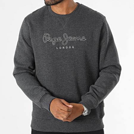 Pepe Jeans - Sweat Crewneck New Nouvel PM582719 Gris Anthracite Chiné