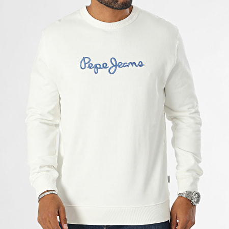 Pepe Jeans - Felpa girocollo New Joe Bianco