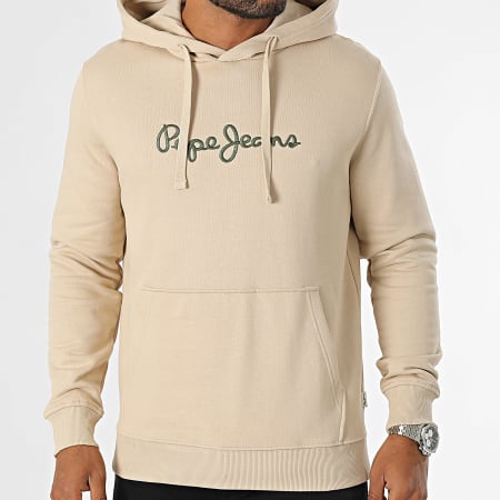 Pepe Jeans - Felpa con cappuccio New Joe Beige