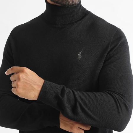 Polo Ralph Lauren - Maglione nero con scollo a rotolo