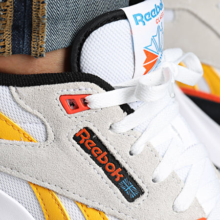 Reebok - Classic Leather 2400 Sneakers 100211032 Wit Zwart Oranje