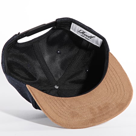 Reell Jeans - Suede Snapback Cap Azul Marino Camel