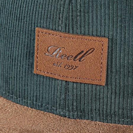 Reell Jeans - Gorra Snapback Suecia Verde Oscuro Camel