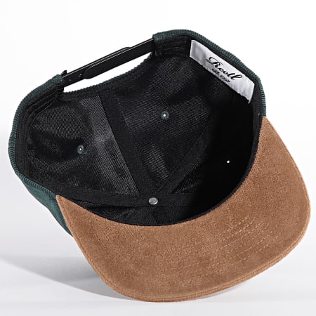 Reell Jeans - Zweden Snapback Cap Donkergroen Camel