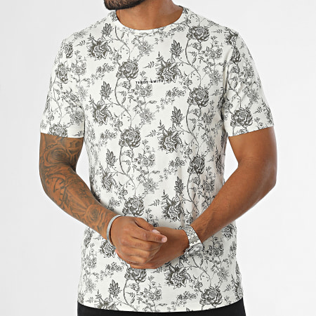 Teddy Smith - T-shirt Antone 11016797D Beige Bloemen