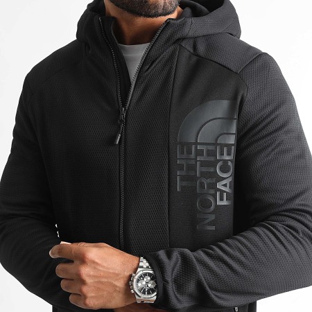 The North Face - Merak A3YG5 Felpa con zip e cappuccio nero