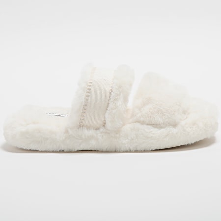 Tommy Hilfiger - Claquettes Femme Fur Basics Slipper 8343 Beige