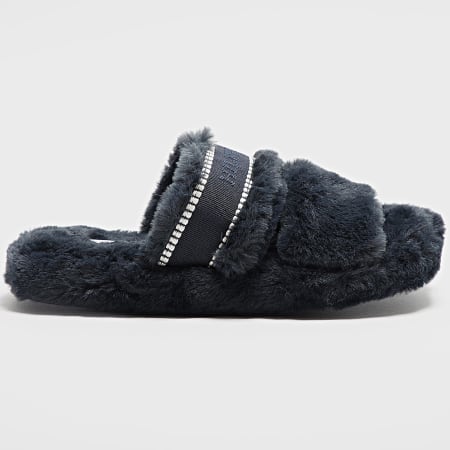 Tommy Hilfiger - Pantofola da donna Fur Basics 8343 blu navy