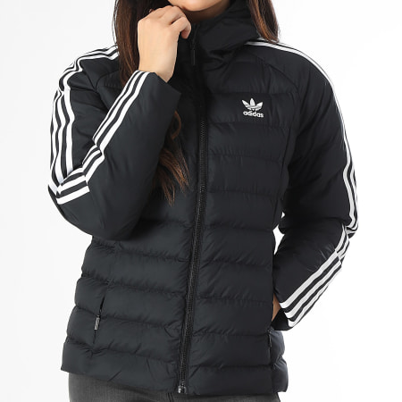 Chaqueta con capucha para mujer IW5849 Negro