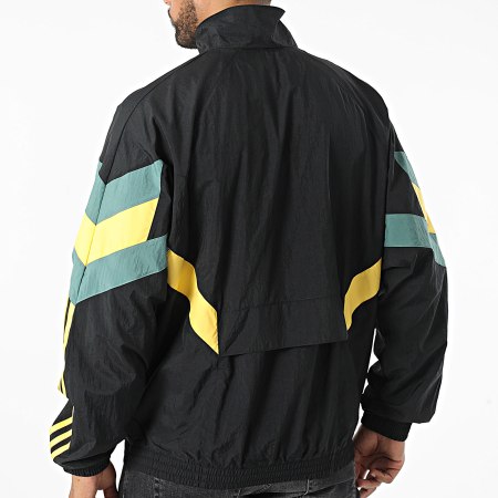 Adidas Originals - JFF IN5568 Chaqueta negra a rayas con cremallera