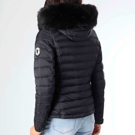 Comme Des Loups - Chaqueta de pluma cálida con capucha para mujer Victoria Negro