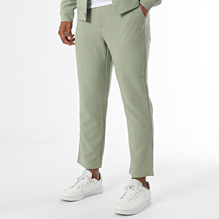 Frilivin - Conjunto de chaqueta y pantalón verde caqui claro