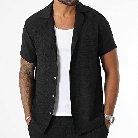 Frilivin - Ensemble Chemise Manches Courtes Et Pantalon Jogging Noir