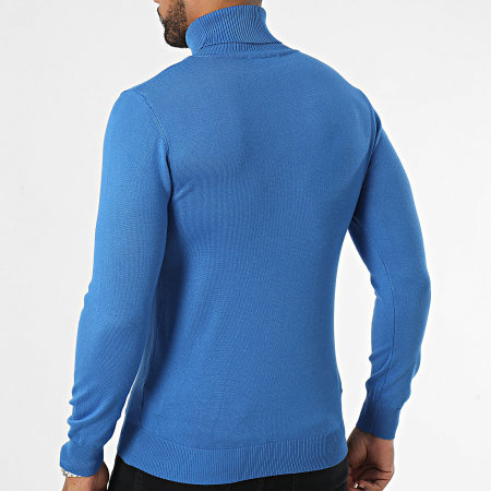 Frilivin - Jersey azul con cuello vuelto