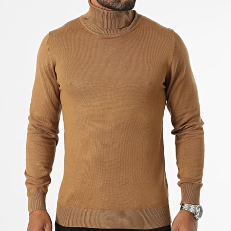 Frilivin - Jersey cuello vuelto camel