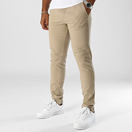 JJREBEL - Pantalon Chino Slim Michael Beige