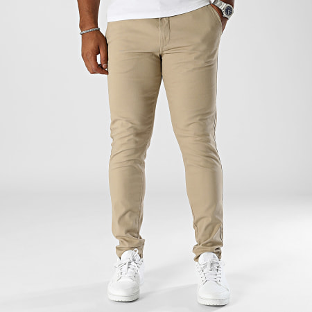 JJREBEL - Michael Beige Slim Chino Broek