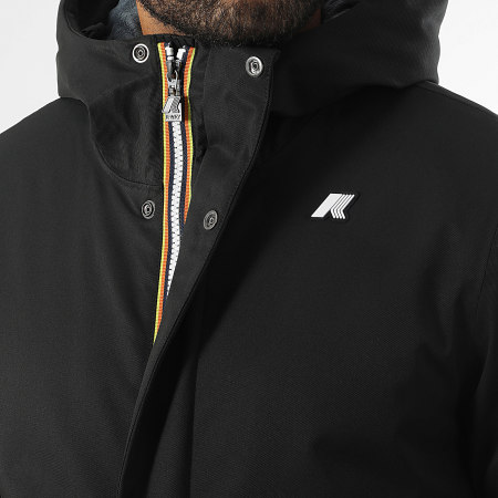 K-Way - Veste Zippée Capuche Jacko Twill Marmotta K8133DW Noir