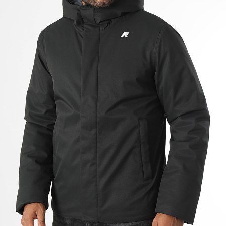 K-Way - Veste Zippée Capuche Jacko Twill Marmotta K8133DW Noir