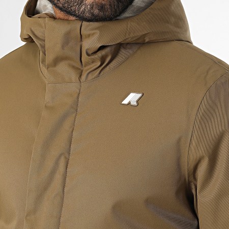K-Way - Veste Zippée Capuche Jacko Twill Marmotta K8133DW Camel