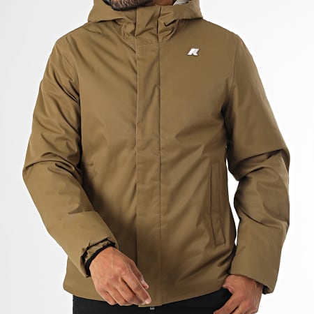 K-Way - Veste Zippée Capuche Jacko Twill Marmotta K8133DW Camel