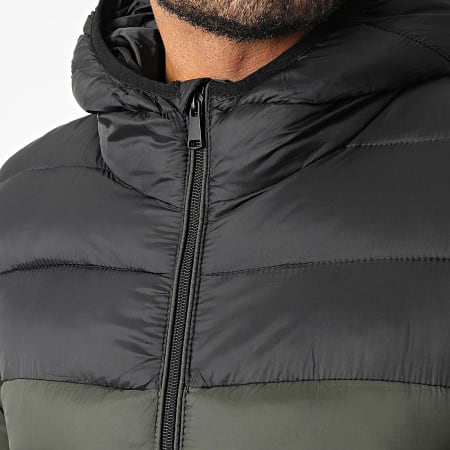 Kymaxx - Donker Khaki Groen Zwart Hooded Jacket