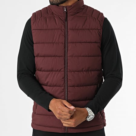 Kymaxx - Cappotto senza maniche Bordeaux