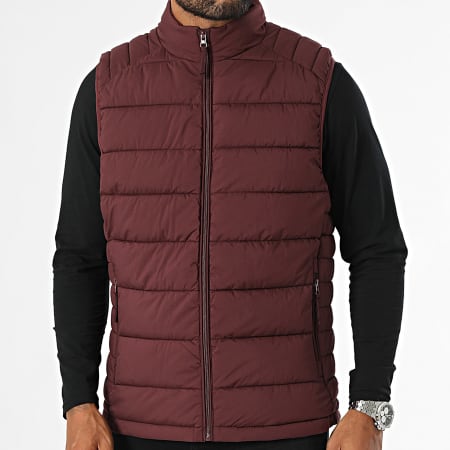 Kymaxx - Cappotto senza maniche Bordeaux