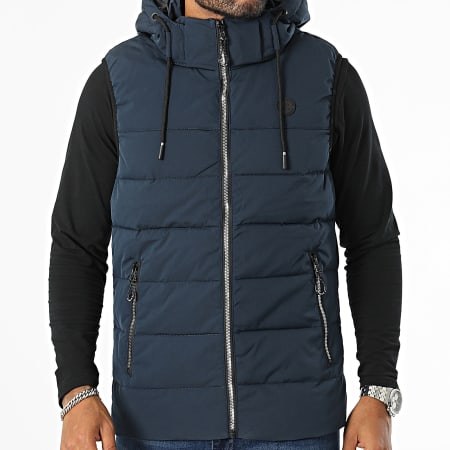 Kymaxx - Cappotto senza maniche Navy